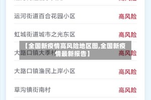 【全国新疫情高风险地区图,全国新疫情最新报告】