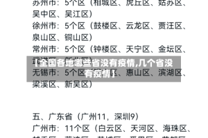 【全国各地哪些省没有疫情,几个省没有疫情】